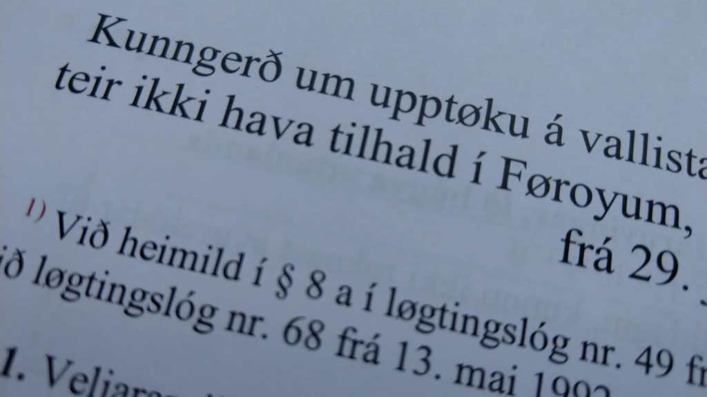 Rættleiðing: Viðvíkjandi valrætti hjá føroyingum, sum lesa uttanlands í sambandi við løgtingsvalið 31. august 2019