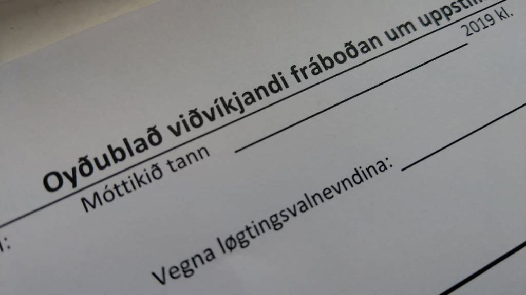 Valevnalistar til løgtingsvalið 31. august 2019