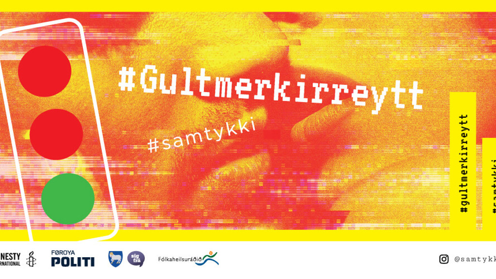 #Samtykki - Gult merkir reytt