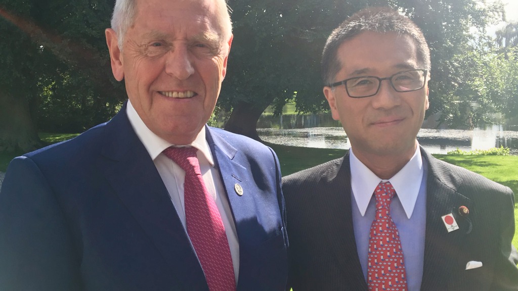 Poul Michelsen hitt japanskan ráðharra